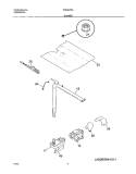 BURNER Diagram and Parts List for FGB24T3ABA  Frigidaire Wall Oven