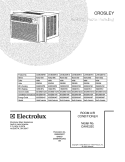 COVER Diagram and Parts List for CAHE25ER14  Frigidaire Air Conditioner