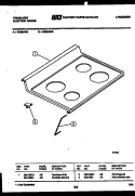 COOKTOP PARTS Diagram and Parts List for R32BAL2  Frigidaire Range