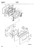 DOOR Diagram and Parts List for FES388WGCG  Frigidaire Range