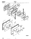 DOOR Diagram and Parts List for FEB556CETB  Frigidaire Wall Oven