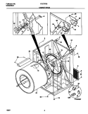 CABINET / DRUM Diagram and Parts List for FDE7970EW1  Frigidaire Dryer