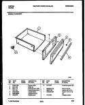 DRAWER PARTS Diagram and Parts List for 31-2442-23-01  Tappan Range