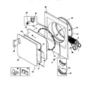 FRONT PANEL / LINT FILTER Diagram and Parts List for MDG116RBW1  Frigidaire Dryer