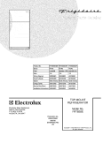 COVER Diagram and Parts List for FRT8S6EMBF  Frigidaire Refrigerator