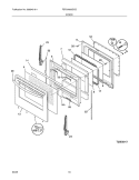 DOOR Diagram and Parts List for FEFLM605DCD  Frigidaire Range