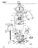 MOTOR / TUB Diagram and Parts List for F22C445ES0  Frigidaire Washer
