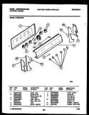 CONTROL PANEL Diagram and Parts List for KF300GDH6  Frigidaire Range