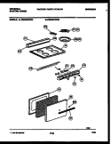 BACKGUARD, COOKTOP AND DOOR PARTS Diagram and Parts List for CE026SP2D2  Frigidaire Cooktop