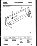 BACKGUARD Diagram and Parts List for CG300SP2WH01  Frigidaire Range