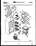 SHELVES AND SUPPORTS Diagram and Parts List for GSIW36WHW2  Frigidaire Refrigerator