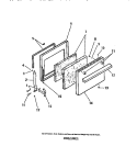 OVEN DOOR PANELS Diagram and Parts List for R530DL0  Frigidaire Range