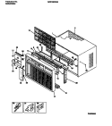 CABINET FRONT & WRAPPER Diagram and Parts List for GAS188W2A2  Gibson Air Conditioner