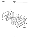 DOOR Diagram and Parts List for MEF322BBWC  Frigidaire Range