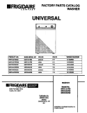 COVER Diagram and Parts List for MWX233RBD2  Frigidaire Washer