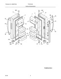 FRESH FOOD DOOR Diagram and Parts List for FGUN2642LE0  Frigidaire Refrigerator
