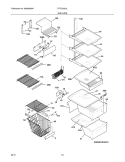 SHELVES Diagram and Parts List for FFSC2323LE4  Frigidaire Refrigerator
