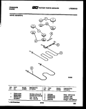 BROILER PARTS Diagram and Parts List for RS34BFW2  Frigidaire Range