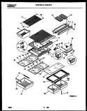 SHELVES AND SUPPORTS Diagram and Parts List for FPGS19TIAL1  Frigidaire Refrigerator