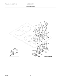 CONTROLS Diagram and Parts List for LEEC30S9FEA  Frigidaire Cooktop
