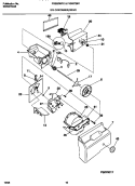 ICE CONTAINER, DRIVE Diagram and Parts List for F45WP26CD2  Frigidaire Refrigerator