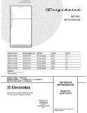COVER Diagram and Parts List for GLRT214TCB1  Frigidaire Refrigerator