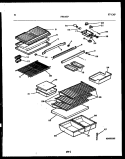 SHELVES AND SUPPORTS Diagram and Parts List for FPI14TPH0  Frigidaire Refrigerator