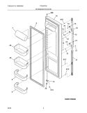 REFRIGERATOR DOOR Diagram and Parts List for FRS23KF6EMD  Frigidaire Refrigerator