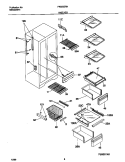 SHELVES Diagram and Parts List for FRS22ZRHW3  Frigidaire Refrigerator