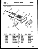 BROILER DRAWER PARTS Diagram and Parts List for 30-1049-23-07  Tappan Range