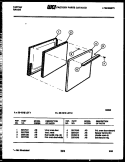 DOOR PARTS Diagram and Parts List for 32-1018-23-01  Tappan Range