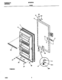 DOOR Diagram and Parts List for MFU20F3GW6  Frigidaire Freezer