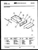 DRAWER PARTS Diagram and Parts List for 12-4990-00-02  Tappan Wall Oven