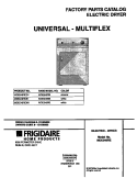 COVER Diagram and Parts List for MDE546RES1  Frigidaire Dryer