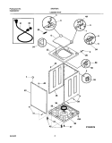 WSHR CAB, TOP Diagram and Parts List for SWX703AQ1  Westinghouse Washer