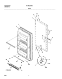 DOOR Diagram and Parts List for FFU14FC6CW0  Frigidaire Freezer