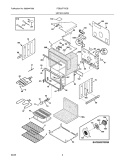 UPPER OVEN Diagram and Parts List for FEB30T7DCB  Frigidaire Wall Oven