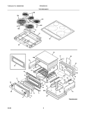 TOP/DRAWER Diagram and Parts List for EW30ES6CGS4  Electrolux Range
