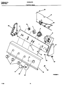 CONTROL PANEL Diagram and Parts List for GWS645RBS2  Gibson Washer