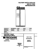 COVER Diagram and Parts List for GRS20HRHD1  Gibson Refrigerator