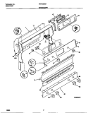 BACKGUARD Diagram and Parts List for WGF355BADC  Frigidaire Range