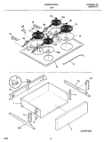 TOP Diagram and Parts List for FES355CCBF  Frigidaire Range