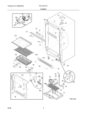 CABINET Diagram and Parts List for FRU17G4JW17  Frigidaire Refrigerator