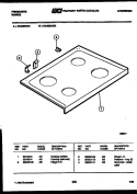 COOKTOP PARTS Diagram and Parts List for RA30BEL1  Frigidaire Range