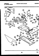 MOTOR, BLOWER AND CABINET PARTS Diagram and Parts List for LCE852LW1  Frigidaire Washer Dryer Combo