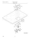 CONTROL PANEL Diagram and Parts List for FEC36S6EBB  Frigidaire Cooktop