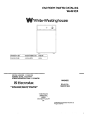 COVER Diagram and Parts List for WWX213RHS1  Westinghouse Washer