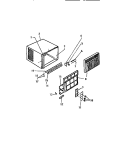 CABINET, FRONT, WRAPPER Diagram and Parts List for M420B2SA  Kelvinator Air Conditioner