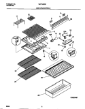 SHELVES / CONTROLS Diagram and Parts List for WRT16DGEW0  Frigidaire Refrigerator
