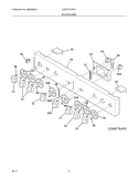 BACKGUARD Diagram and Parts List for E36GF76JPS2  Electrolux Range